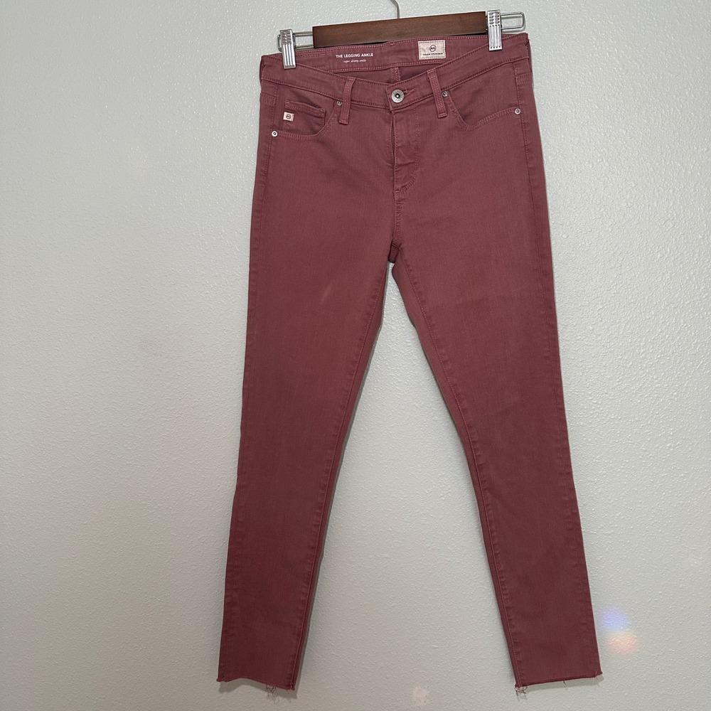 AG Adriano Goldschmied The Legging Ankle Super Skinny Jeans Rose Pink 26R